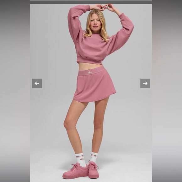 ALO Yoga Match Point Tennis Skirt Medium Limited: Pink Wild Rose NWT - Picture 3 of 7